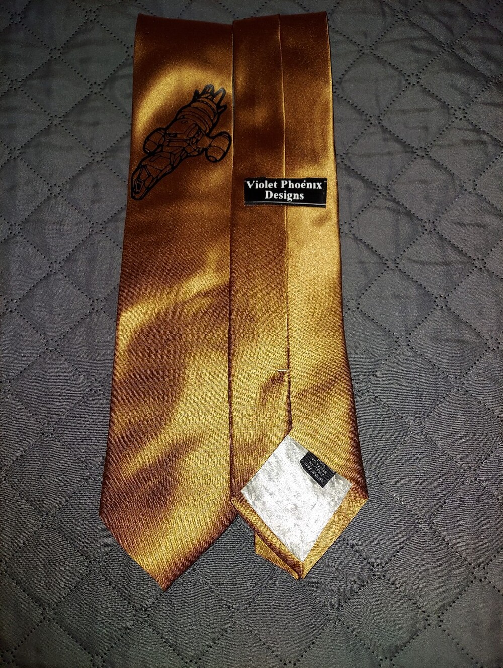 Men's Gold Satin Star Trek Tie